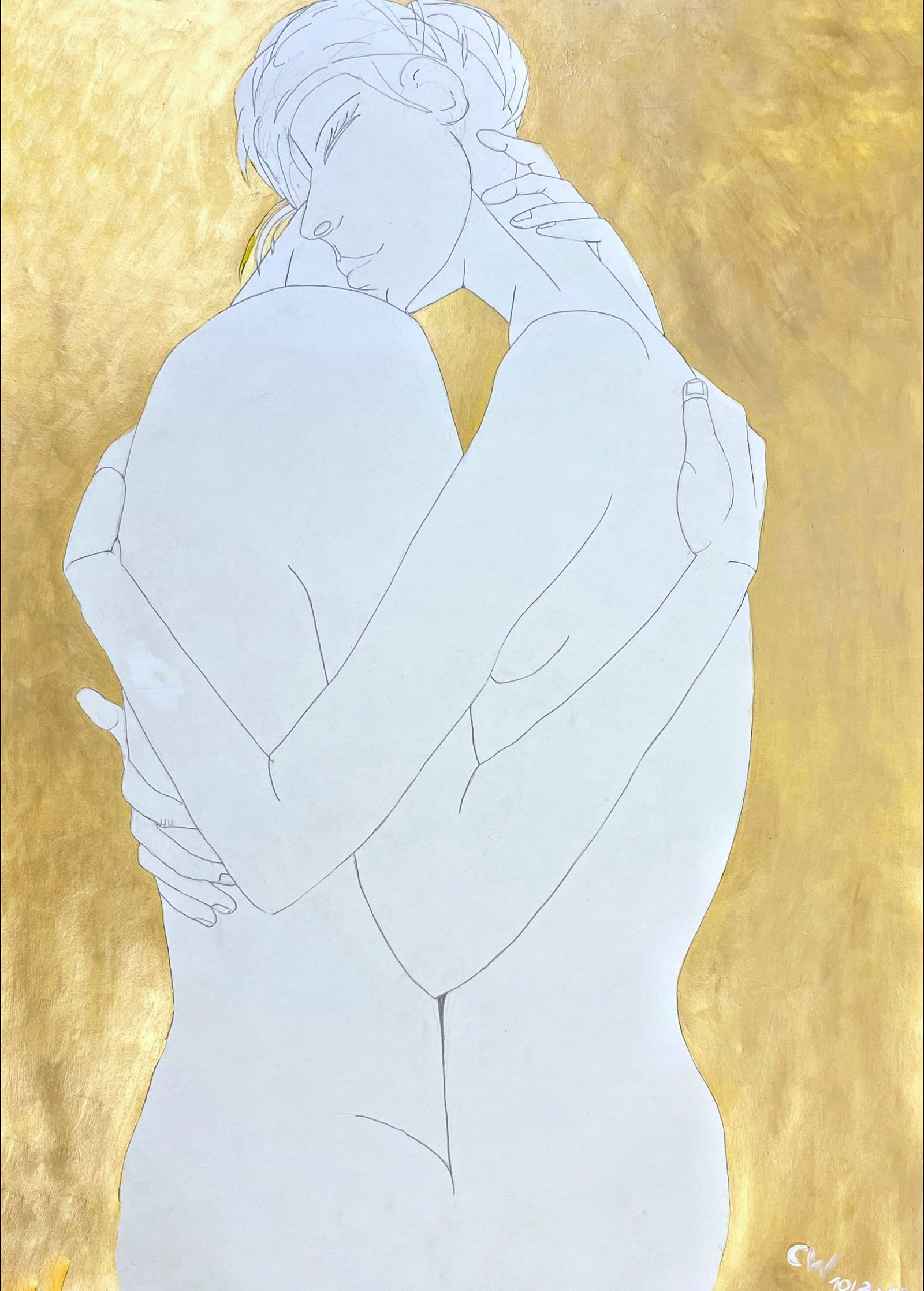 C. W., insieme, 2018, 70 X 100 cm, Acryl auf Papier