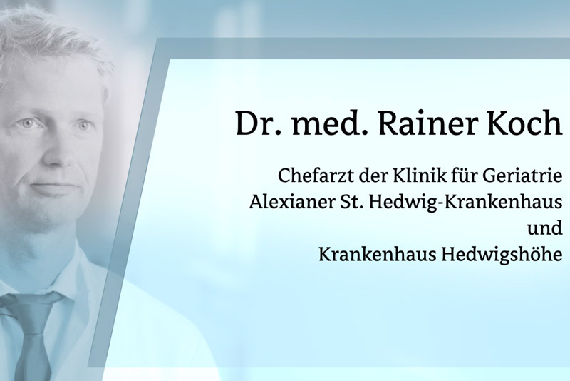 Vorschaubild für Video Experteninterview mit Dr. med. Rainer Koch, Chefarzt der Klinik für Innere Medizin – Schwerpunkt Geriatrie, zum Thema „Erkennung und Behandlung von kognitiv eingeschränkten Patienten“ im Rahmen des Demographiekongresses, Berlin 2020
